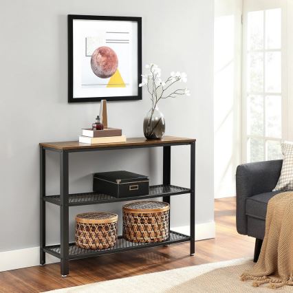 Odkládací stolek LUVOR 102x35 cm hnědá/černá