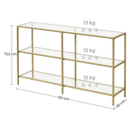 Odkládací stolek LUVOR zlatá