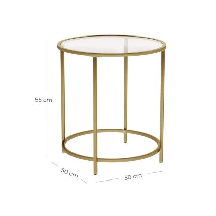 Odkládací stolek LYRA 50 cm zlatá