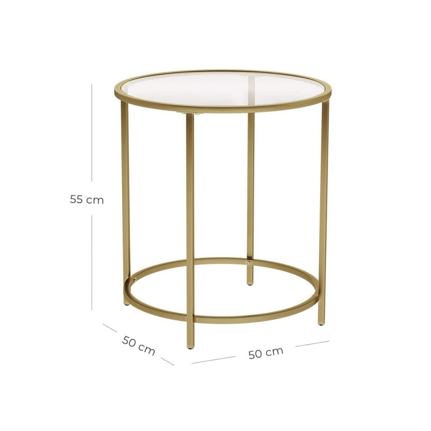 Odkládací stolek LYRA 50 cm zlatá