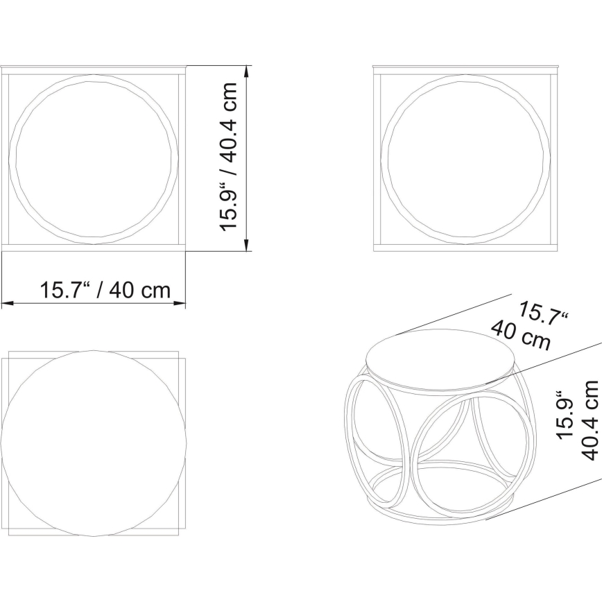 Odkládací stolek MIMO 40 cm zlatá/černá