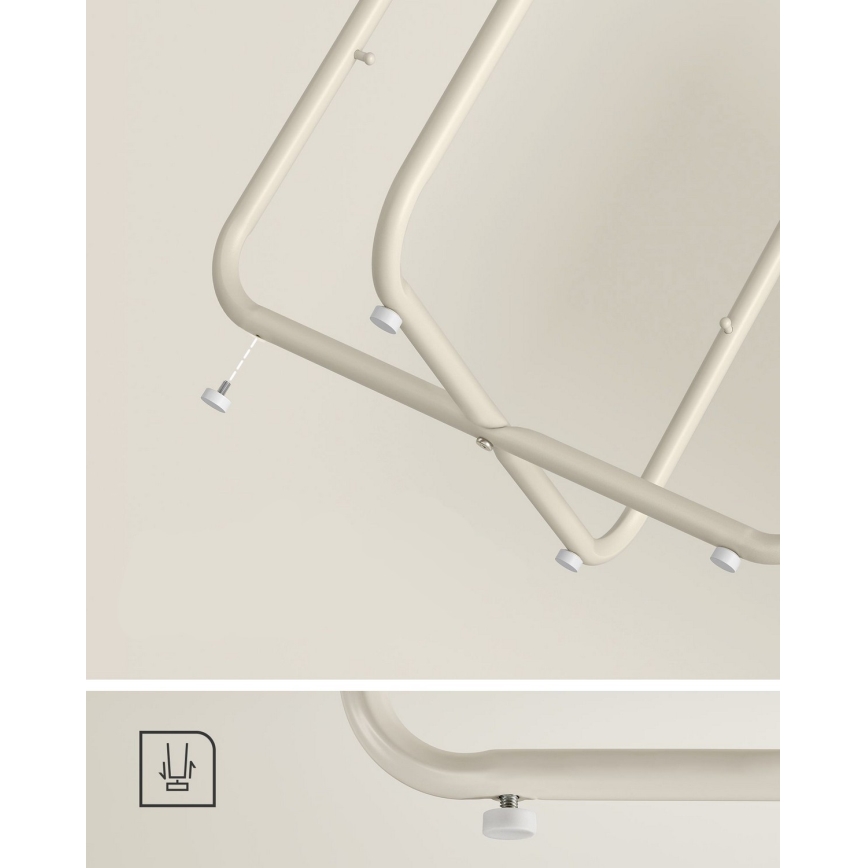 Odkládací stolek NOIRA 45 cm krémová/bílá