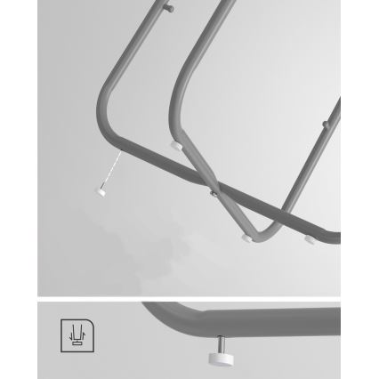 Odkládací stolek NOIRA 45 cm šedá/bílá