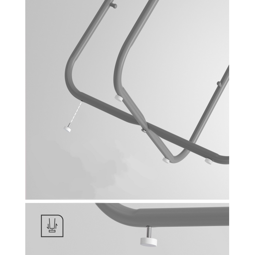 Odkládací stolek NOIRA 45 cm šedá/bílá