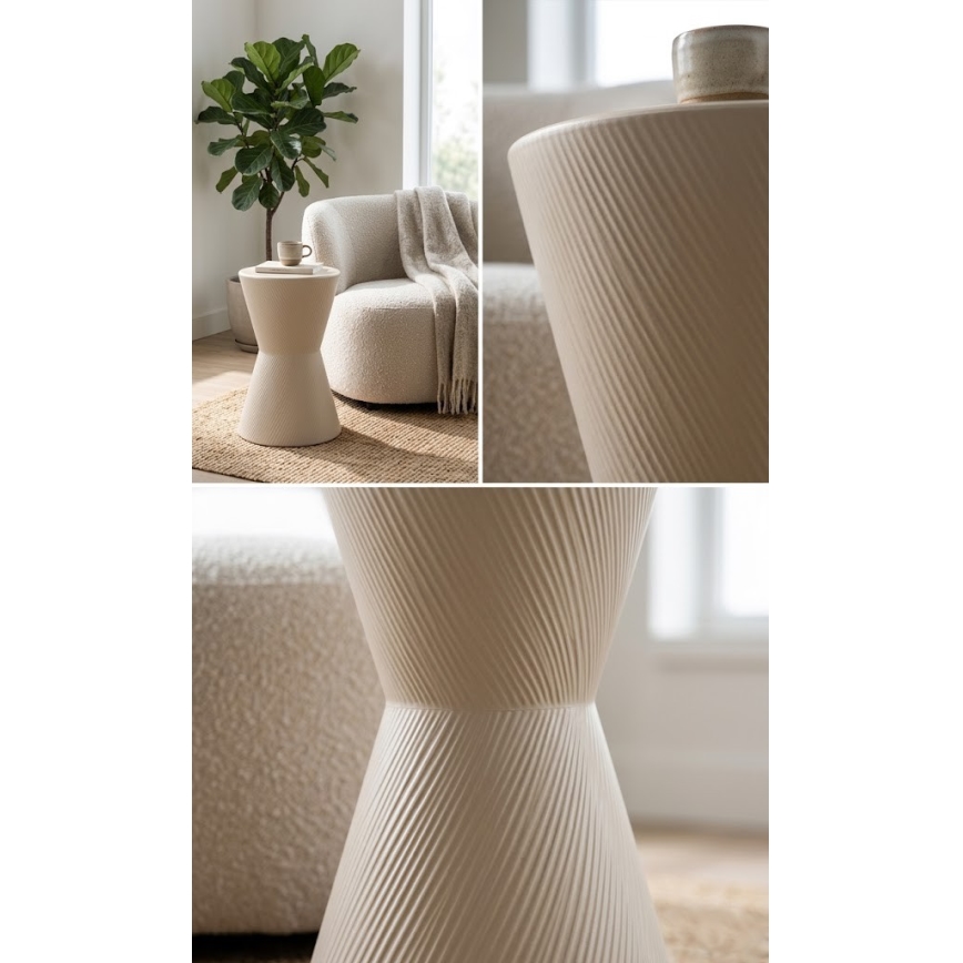 Odkládací stolek PETIT pr. 29 cm krémová