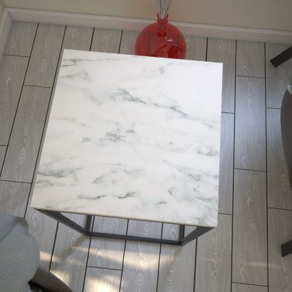 Odkládací stolek PURE 35x35 cm bílá