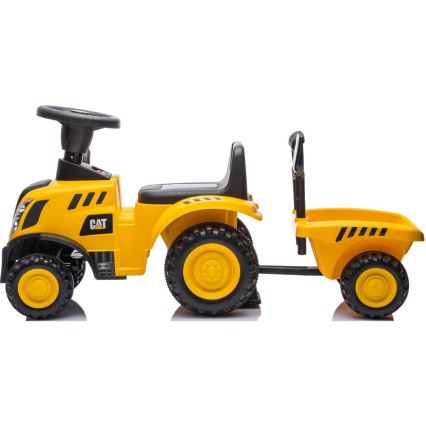 Odrážedlo traktor CAT 2xAA žlutá/černá