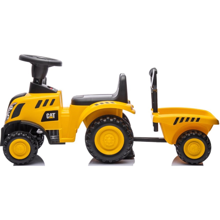 Odrážedlo traktor CAT 2xAA žlutá/černá