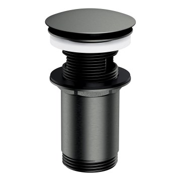 OMNIRES A706GR - Umyvadlová výpusť CLICK-CLACK pr. 6,6 cm kartáčovaný grafit