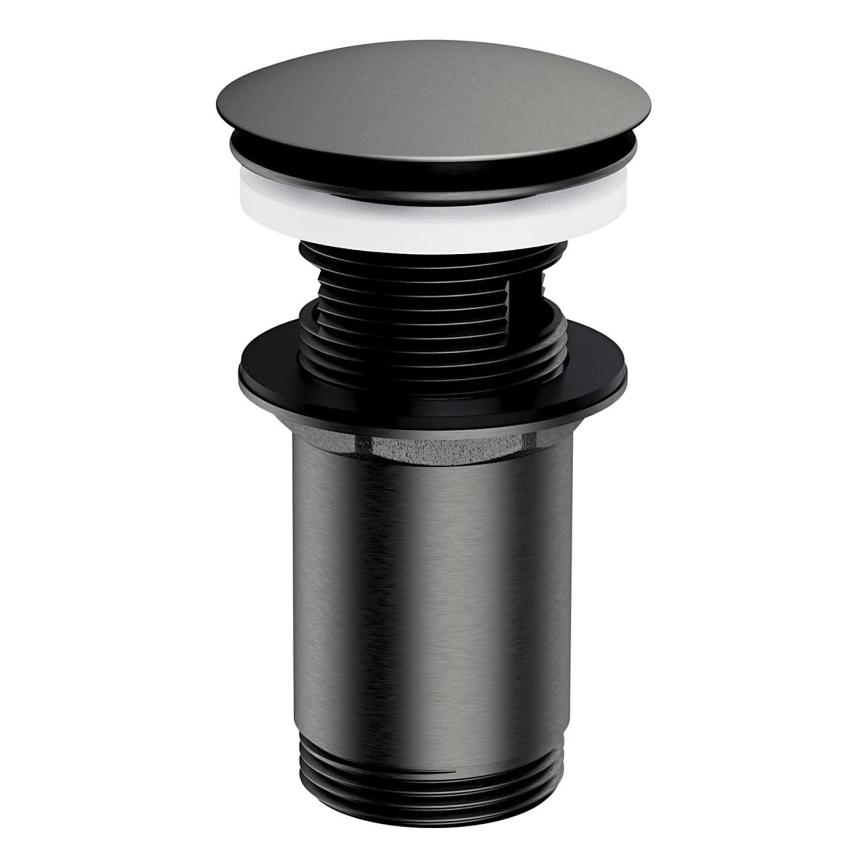 OMNIRES A706GR - Umyvadlová výpusť CLICK-CLACK pr. 6,6 cm kartáčovaný grafit