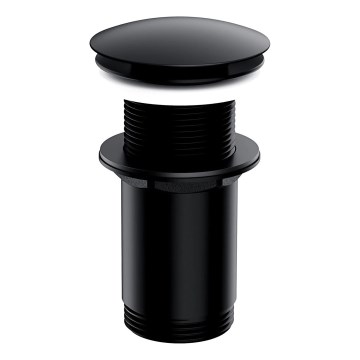 OMNIRES A716BL - Umyvadlová výpusť CLICK-CLACK pr. 6,6 cm polomatná černá