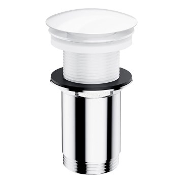 OMNIRES A716BP - Umyvadlová výpusť CLICK-CLACK pr. 6,6 cm lesklá bílá