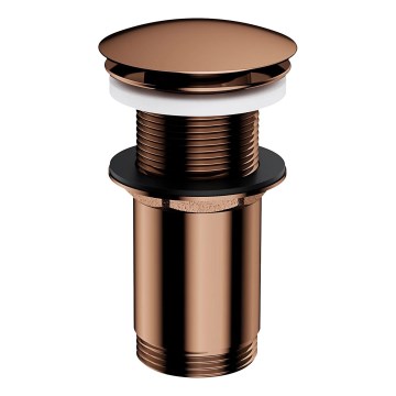 OMNIRES A716CP - Umyvadlová výpusť CLICK-CLACK pr. 6,6 cm lesklá měď