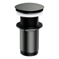 OMNIRES A716GR - Umyvadlová výpusť CLICK-CLACK pr. 6,6 cm kartáčovaný grafit