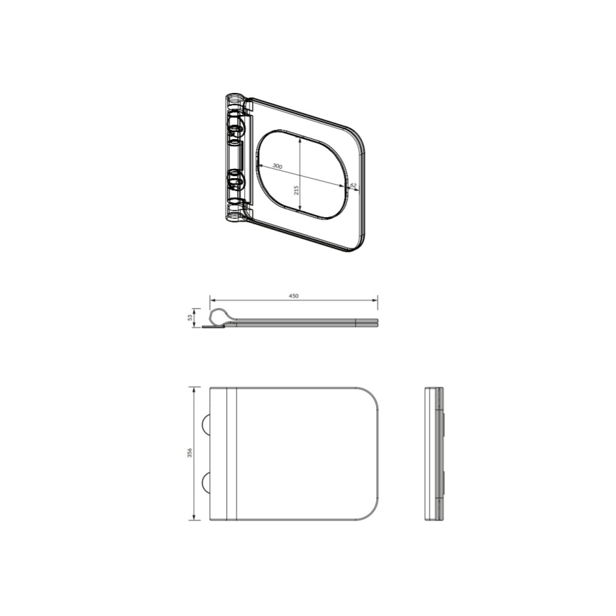 OMNIRES BOSTONDEBP - Záchodové prkénko SoftClose BOSTON duroplast/lesklá bílá