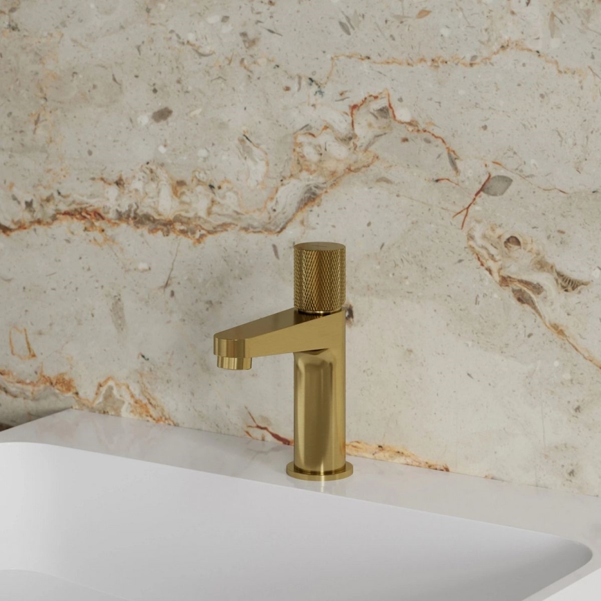 OMNIRES CT8010GLB - Umyvadlová baterie CONTOUR 16,6 cm broušená zlatá