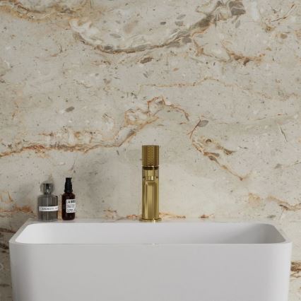 OMNIRES CT8010GLB - Umyvadlová baterie CONTOUR 16,6 cm broušená zlatá