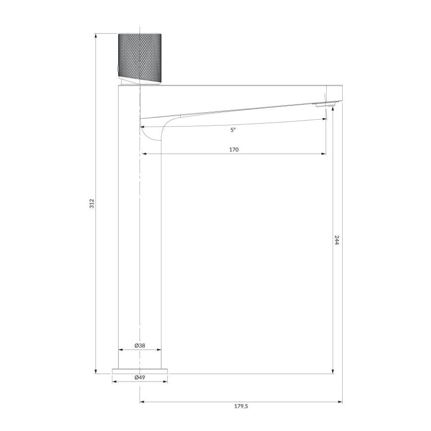 OMNIRES CT8012CR - Umyvadlová baterie CONTOUR 31,2 cm lesklý chrom