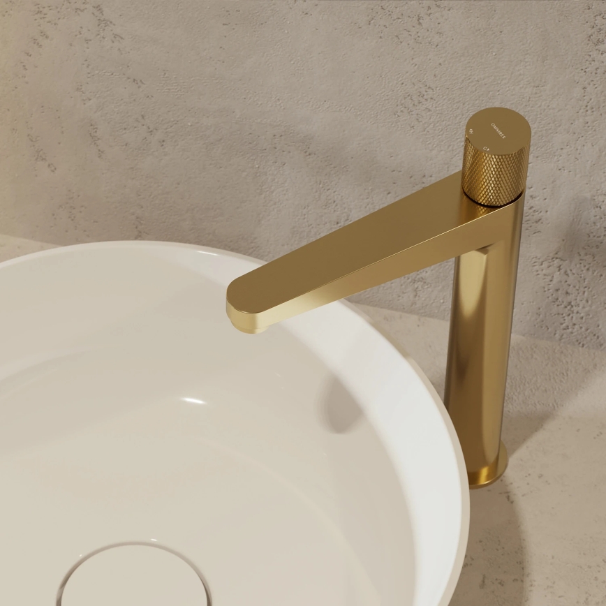 OMNIRES CT8012GLB - Umyvadlová baterie CONTOUR 31,2 cm broušená zlatá