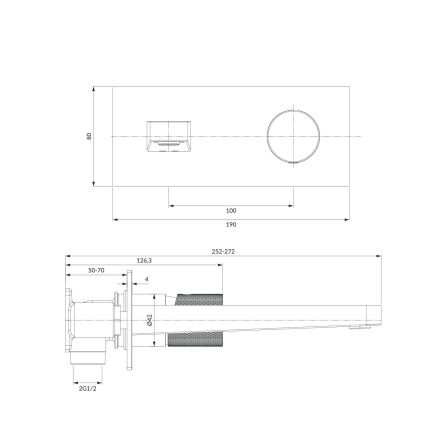 OMNIRES CT8015CR - Umyvadlová baterie pro podomítkovou instalaci CONTOUR lesklý chrom