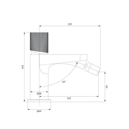 OMNIRES CT8020CR - Bidetová baterie CONTOUR 14,5 cm lesklý chrom