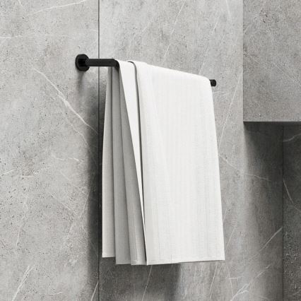 OMNIRES MP60214BL - Nástěnný věšák na ručníky MODERN PROJECT 40 cm matná černá