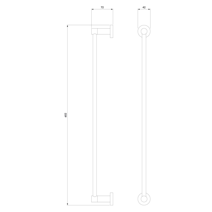 OMNIRES MP60216CR - Nástěnný věšák na ručníky MODERN PROJECT 60 cm lesklý chrom