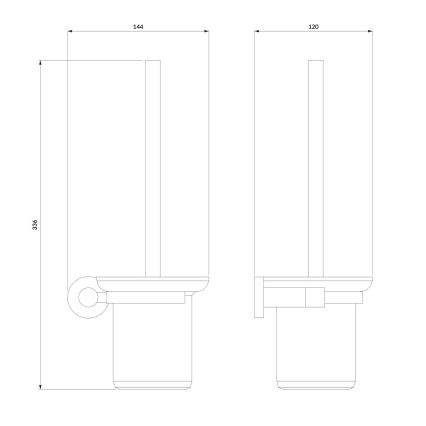 OMNIRES MP60620CR - Nástěnná WC štětka MODERN PROJECT lesklý chrom