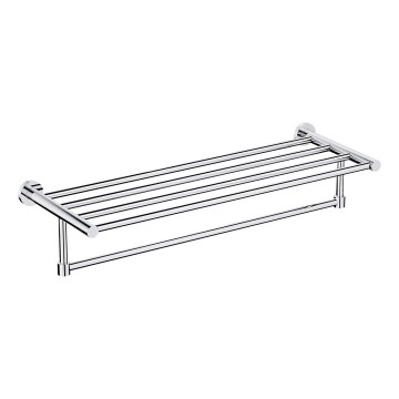 OMNIRES MP60920CR - Nástěnný věšák na ručníky s policí MODERN PROJECT 60 cm lesklý chrom
