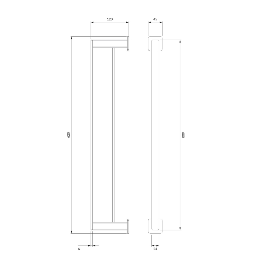 OMNIRES NL80226CR - Nástěnný věšák na ručníky NELSON 62 cm lesklý chrom