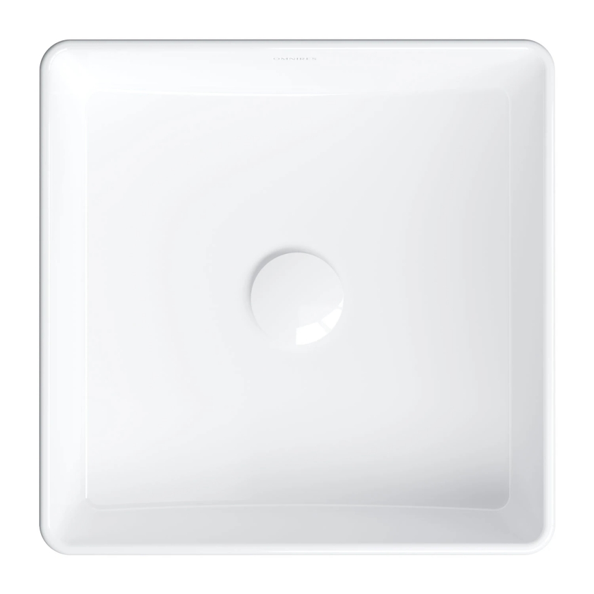 OMNIRES PASADENA360BP - Umyvadlo na desku PASADENA 36x36 cm keramika/lesklá bílá