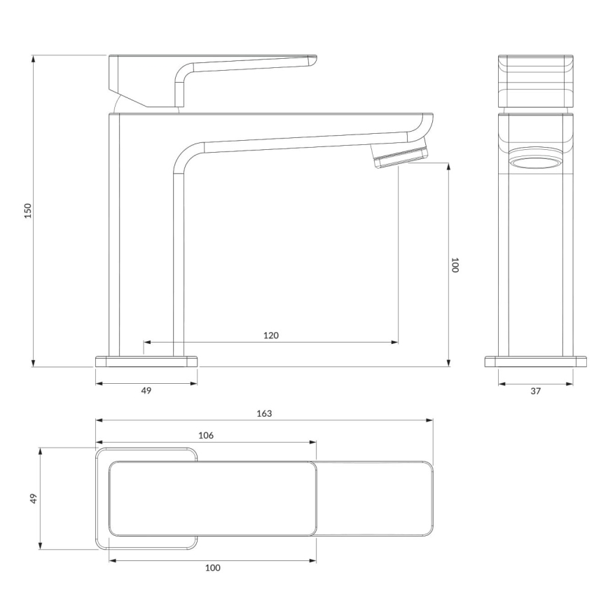 OMNIRES PM7410CR - Umyvadlová baterie PARMA 15 cm lesklý chrom