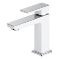 OMNIRES PM7410CRB - Umyvadlová baterie PARMA 15 cm lesklý chrom/bílá