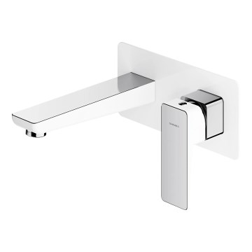 OMNIRES PM7415CRB - Umyvadlová baterie pro podomítkovou instalaci PARMA lesklý chrom/bílá
