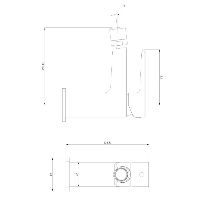 OMNIRES PM7420BL - Bidetová baterie PARMA 12,25 cm matná černá