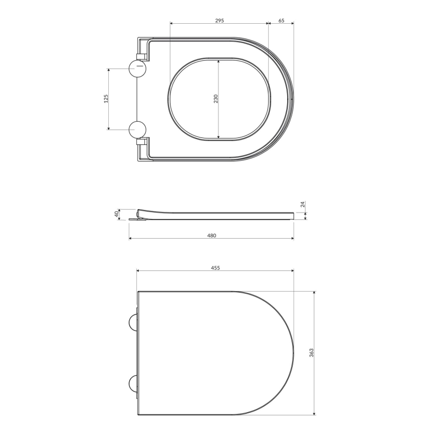 OMNIRES TAMPADEBP - Záchodové prkénko SoftClose TAMPA duroplast/lesklá bílá