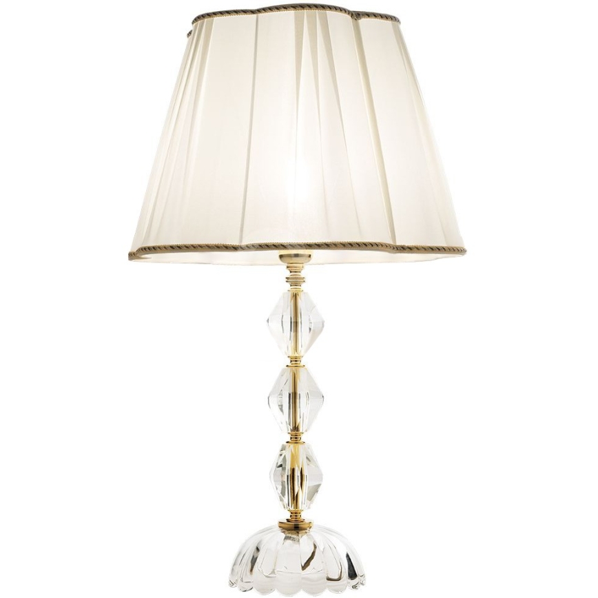 Ondaluce - Křišťálová stolní lampa BRIGIDA 1xE27/15W/230V krémová/čirá