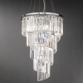 Ondaluce - Křišťálový lustr na lanku ALEXANDER 7xE14/10W/230V pr. 50 cm lesklý chrom