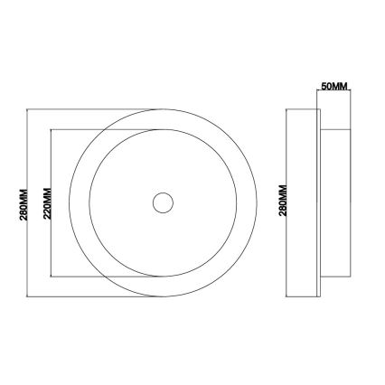 Ondaluce - LED Nástěnné svítidlo JOKEY LED/10W/230V kouřová béžová