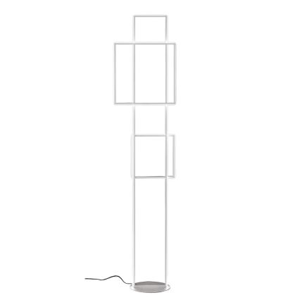 Ondaluce - LED Stmívatelná stojací lampa DOWEL LED/77W/230V 166 cm stříbrná