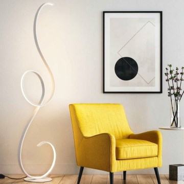 Ondaluce - LED Stmívatelná stojací lampa FLOK LED/44W/230V bílá