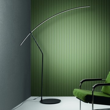 Ondaluce - LED Stmívatelná stojací lampa FOLAGA LED/30W/230V černá