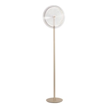 Ondaluce - LED Stmívatelná stojací lampa JOKEY LED/15W/230V 170 cm zlatá/čirá