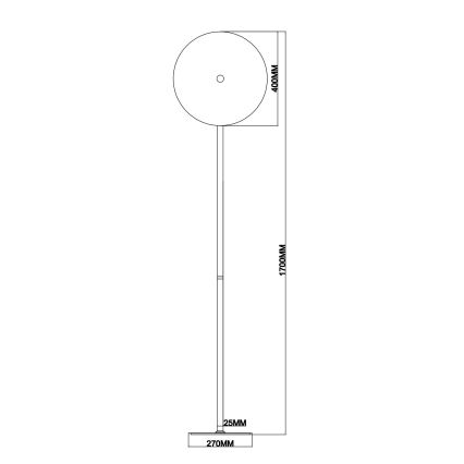 Ondaluce - LED Stmívatelná stojací lampa JOKEY LED/15W/230V 170 cm zlatá/kouřová béžová