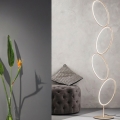 Ondaluce - LED Stmívatelná stojací lampa RICE LED/38W/230V 166 cm zlatá