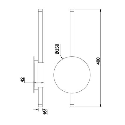 Ondaluce - LED Stmívatelné nástěnné svítidlo JAMES LED/16W/230V bílá