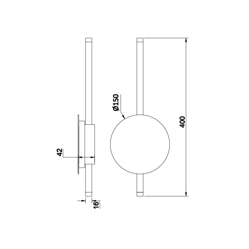 Ondaluce - LED Stmívatelné nástěnné svítidlo JAMES LED/16W/230V zlatá