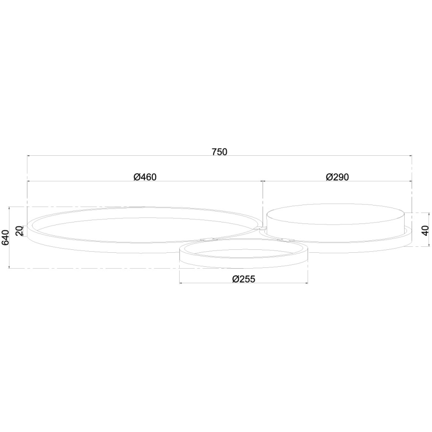 Ondaluce - LED Stmívatelné nástěnné svítidlo POIS LED/42W/230V zlatá