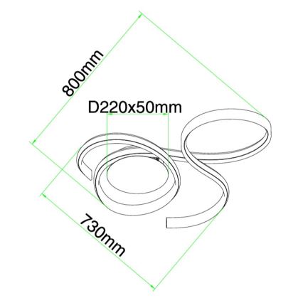 Ondaluce - LED Stmívatelné nástěnné svítidlo TWIST LED/57W/230V bílá