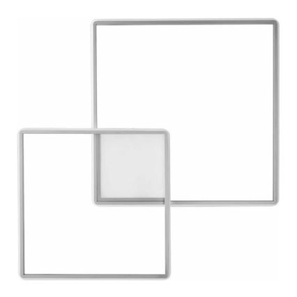 Ondaluce - LED Stmívatelné stropní svítidlo DOWEL LED/46W/230V 55x55 cm stříbrná